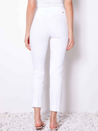 UP! SOLID TEXTURED JACQUARD ANKLE PANT
