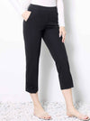UP! SOLID COMPRESSION TAB DETAIL CROPPED PANT