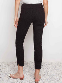 UP! TECHNO JACQUARD SLIM LEG PETAL PANT