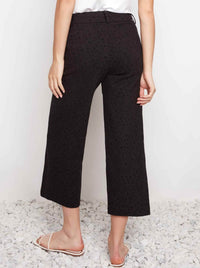 UP! TECHNO JACQUARD WIDE LEG CROP PANT