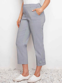 UP! TECHNO WIDE LEG CROP BUTTON TAB PANT
