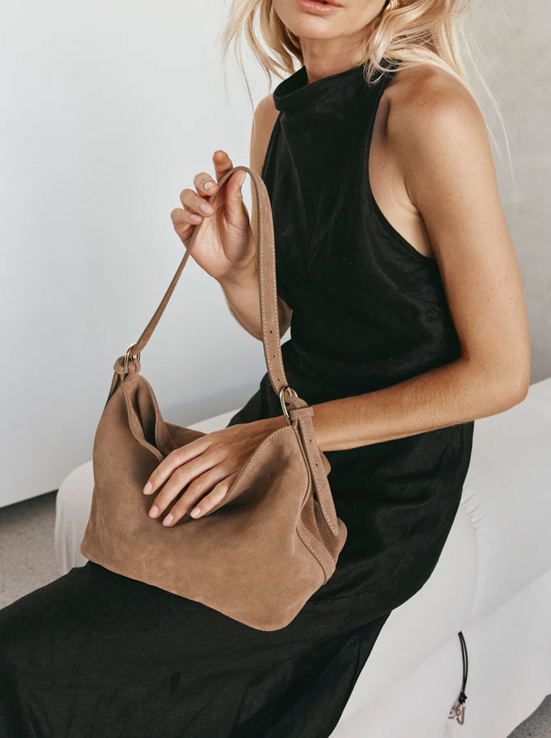 VESTIRSI EDEN SUEDE SHOULDER BAG