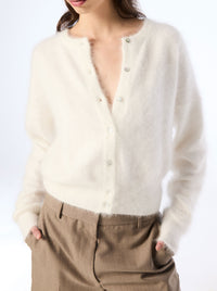 WORLD OF NOMADS FRANKIE CREW NECK CASHMERE CARDIGAN
