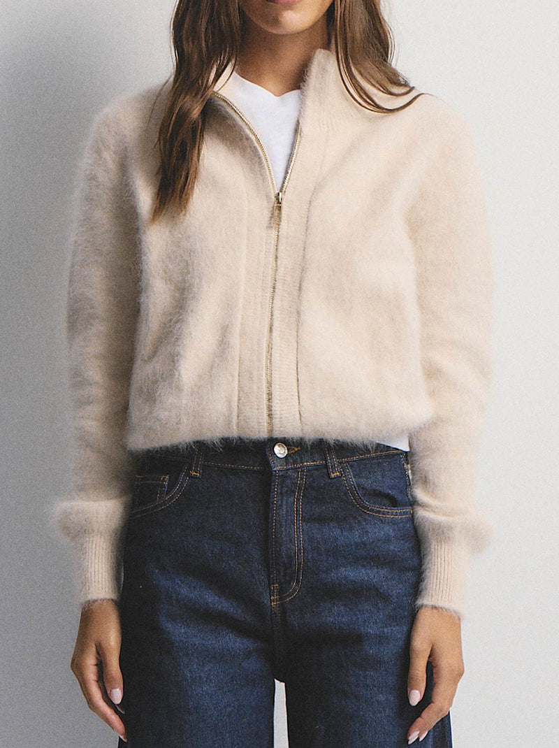 WORLD OF NOMADS FELIX ZIP CASHMERE CARDIGAN