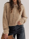 WORLD OF NOMADS FRANKIE CREW NECK CASHMERE CARDIGAN