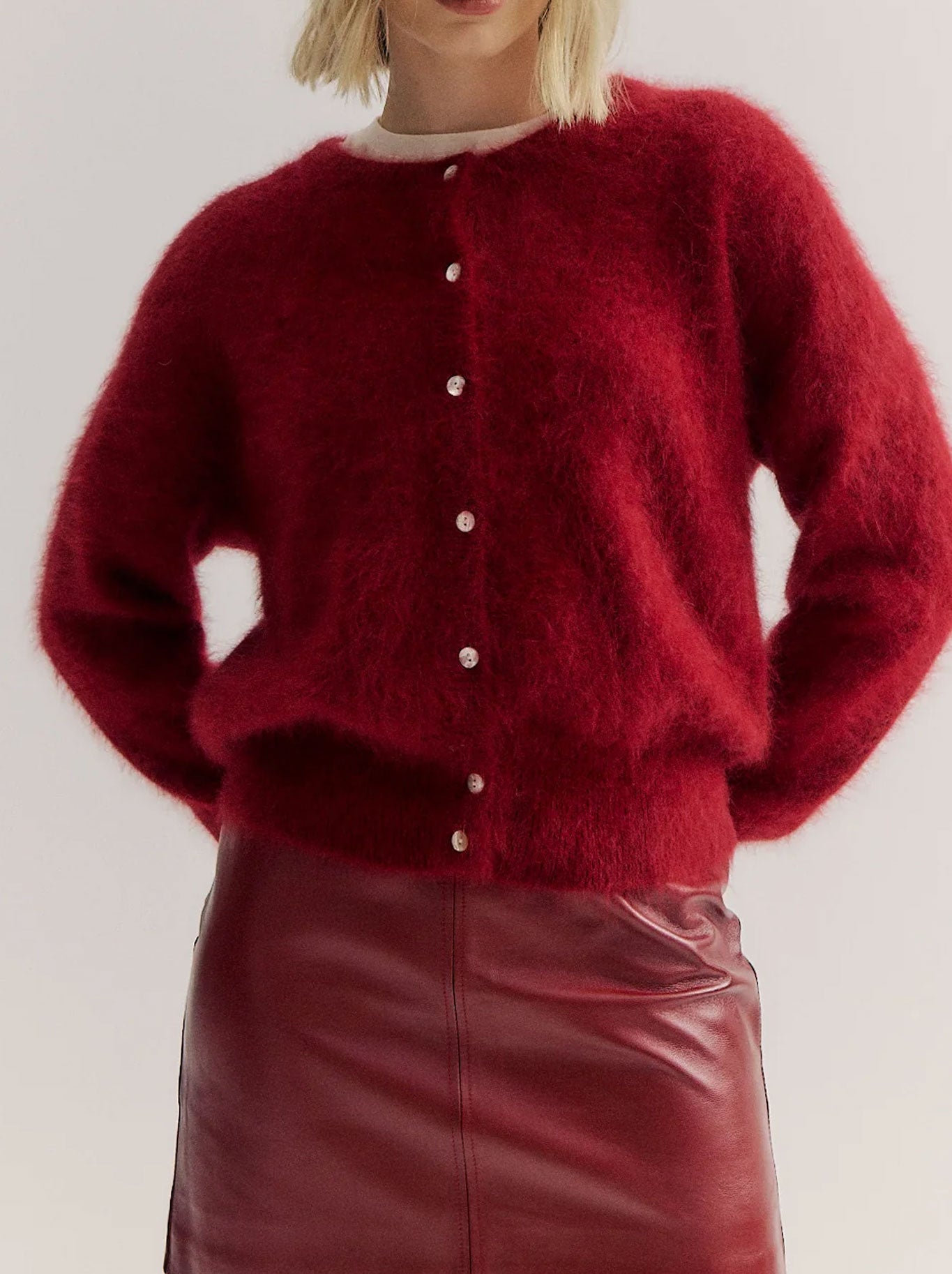 WORLD OF NOMADS FRANKIE CREW NECK CASHMERE CARDIGAN