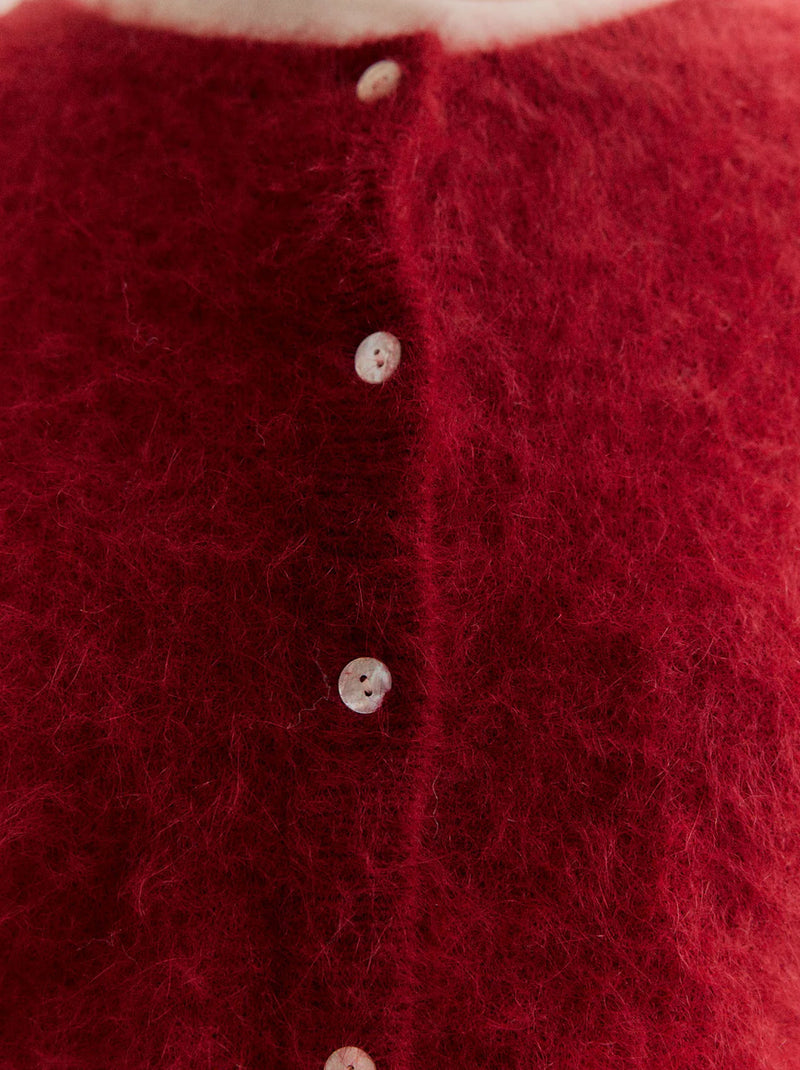 WORLD OF NOMADS FRANKIE CREW NECK CASHMERE CARDIGAN
