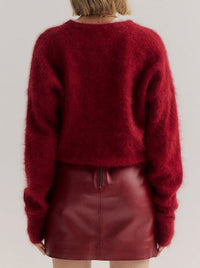WORLD OF NOMADS FRANKIE CREW NECK CASHMERE CARDIGAN