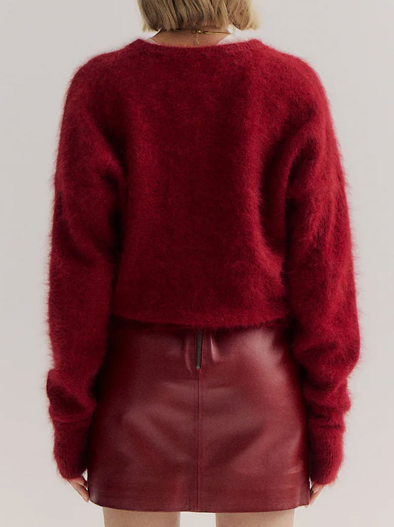 WORLD OF NOMADS FRANKIE CREW NECK CASHMERE CARDIGAN