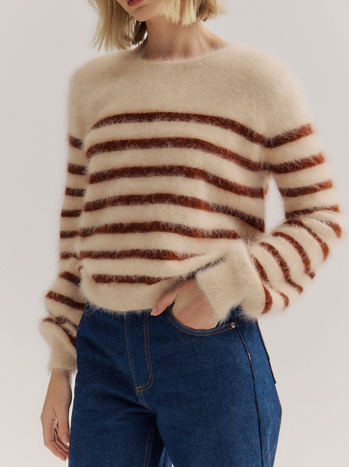 WORLD OF NOMADS TARA CASHMERE STRIPE KNIT