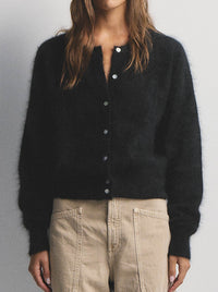 WORLD OF NOMADS FRANKIE CREW NECK CASHMERE CARDIGAN