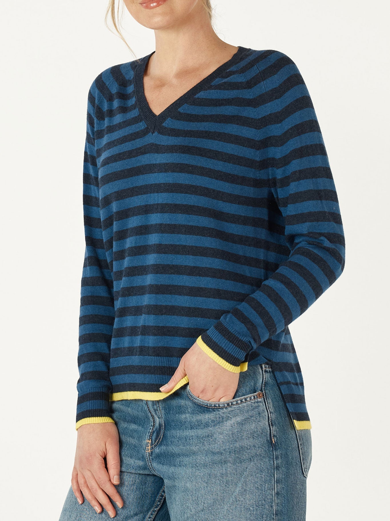ZAKET & PLOVER ESSENTIAL STRIPE V KNIT