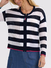 ZAKET & PLOVER POINTELLE ZIP CARDI