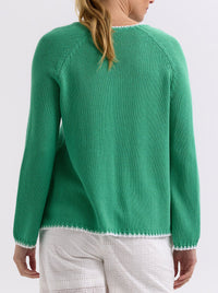 ZAKET & PLOVER HAND WORK TRIM A-LINE KNIT