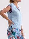 ZAKET & PLOVER STRIPE TRIM TOP