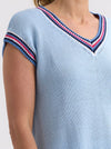 ZAKET & PLOVER STRIPE TRIM TOP