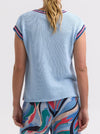 ZAKET & PLOVER STRIPE TRIM TOP