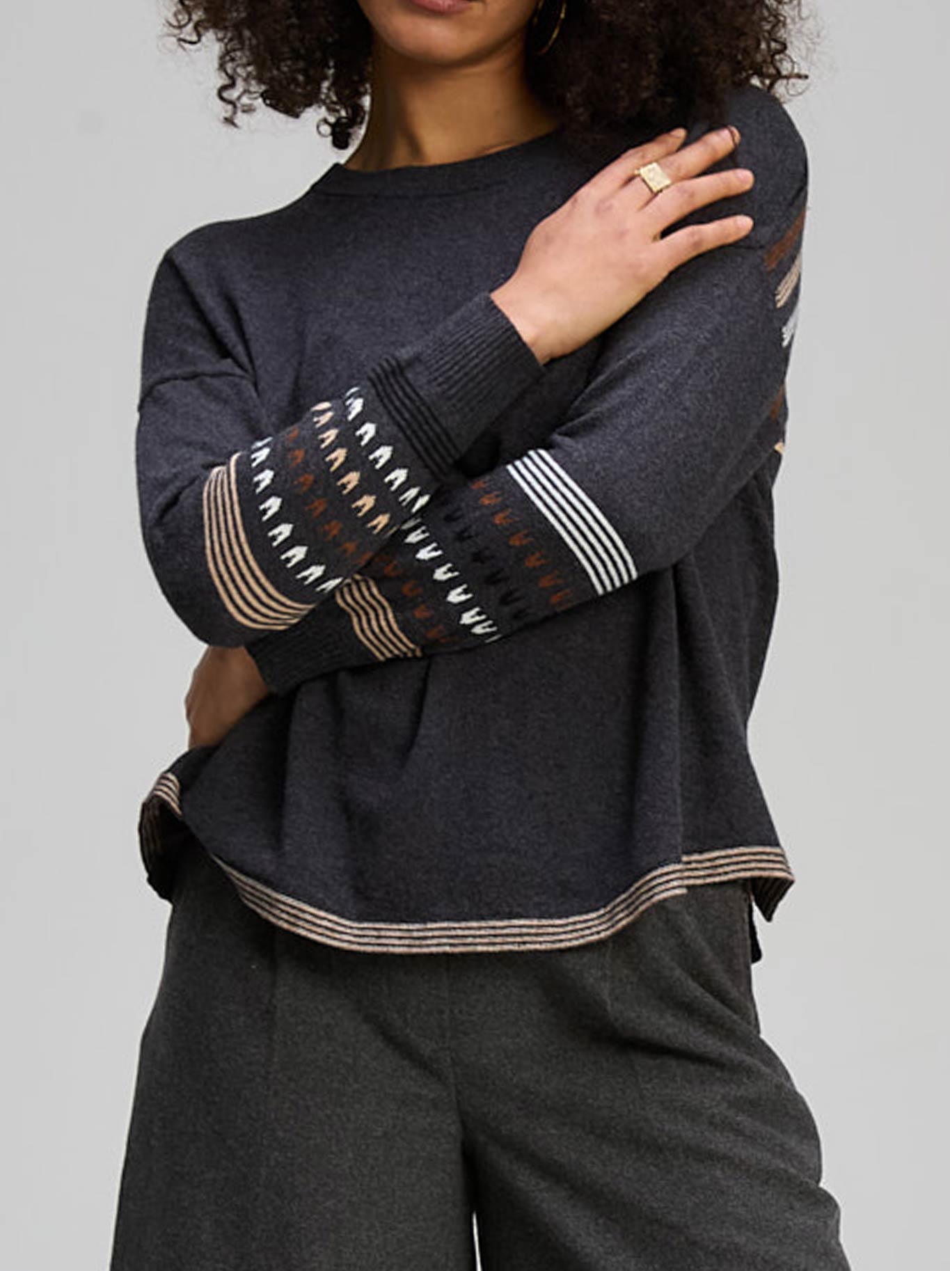 ZAKET & PLOVER TEXTURED SWING JUMPER