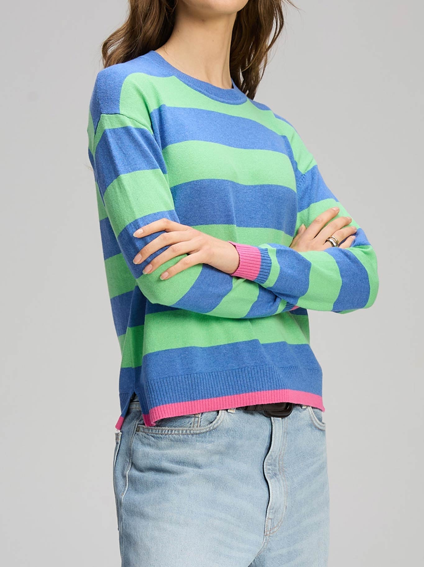 ZAKET & PLOVER STRIPE CLASH KNIT