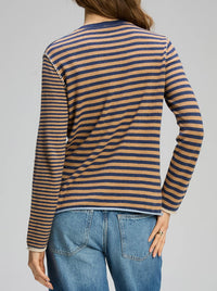 ZAKET & PLOVER VARIED STRIPE V-NECK