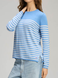 ZAKET & PLOVER DETAIL STRIPE CREW