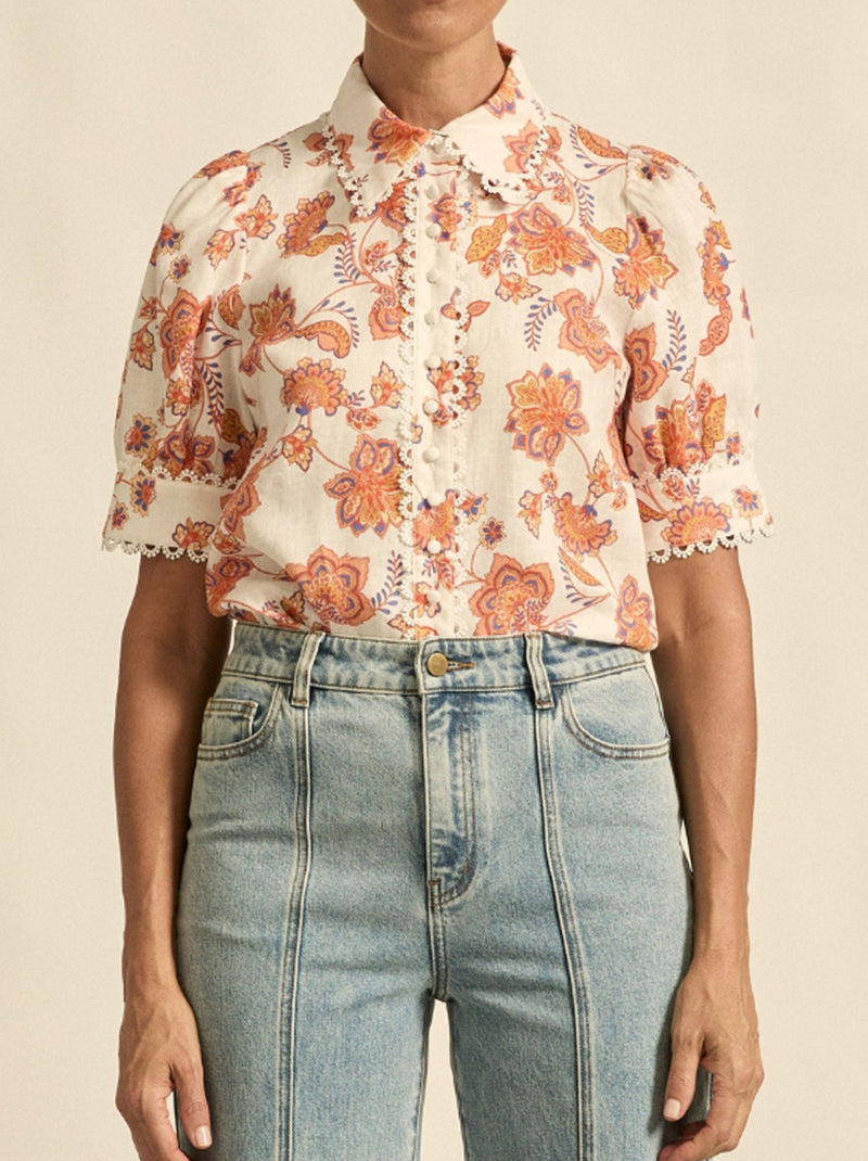 ZOE KRATZMANN TETHER PRINTED TOP