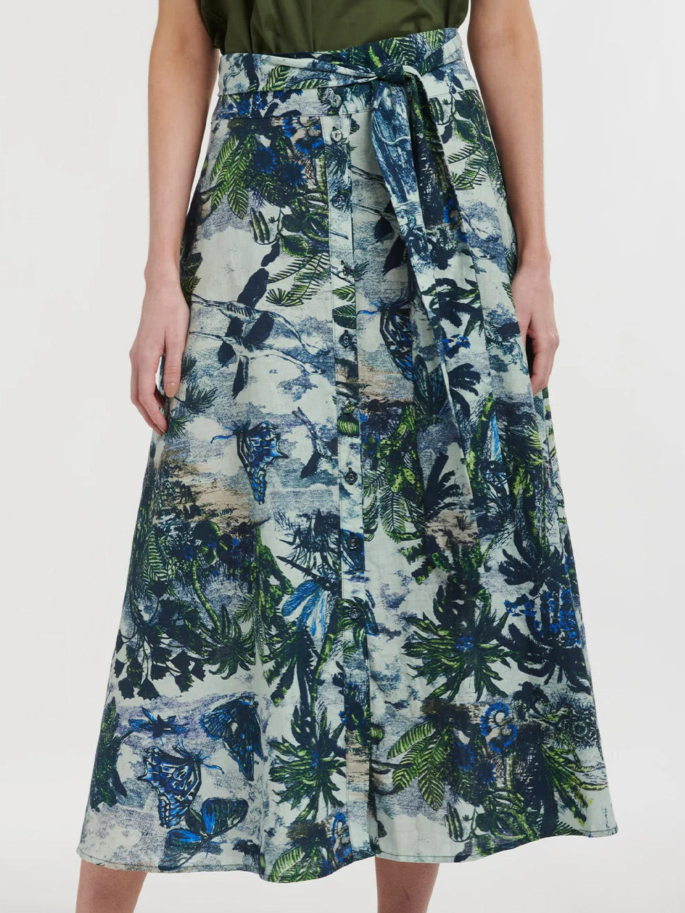 Button skirt queen top