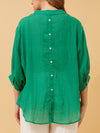 CAROLINE K MORGAN 3/4 SLEEVE BUTTON UP SHIRT