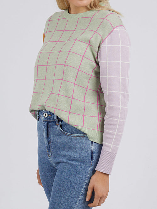 ELM WINDOWPANE CHECK KNIT