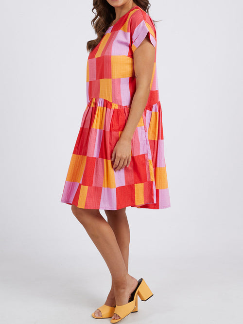 ELM SOLIEL CHECK DRESS