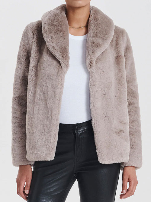 Yeltuor - ENA PELLY - Jackets & Coats - ENA PELLY MARNI FAUX FUR JACKET | STONE