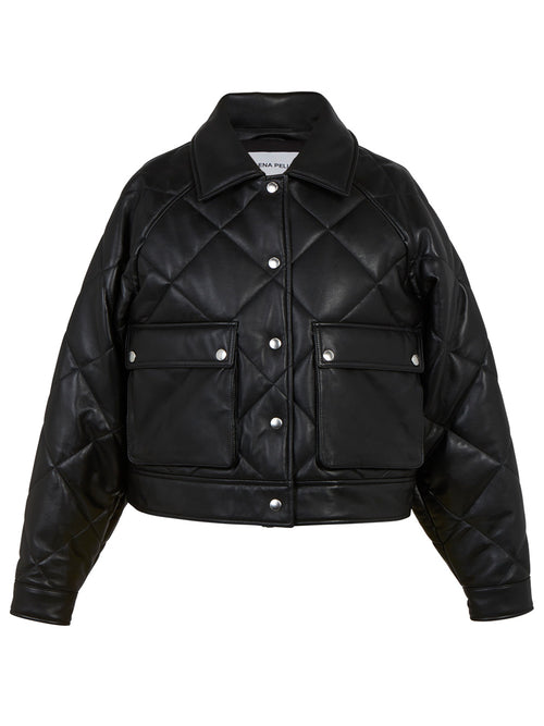 ENA PELLY LORETTA QUILTED LEATHER JACKET