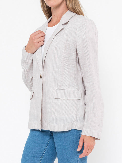 JUMP LINEN STRIPE BLAZER