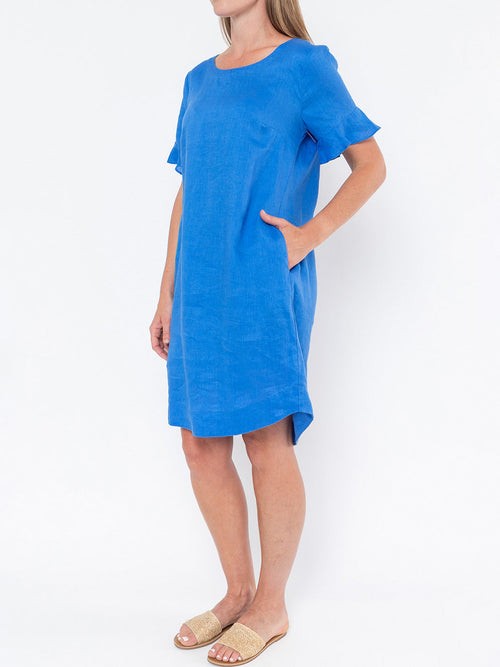 JUMP FLUTTER SLEEVE SHIRT DRESS
