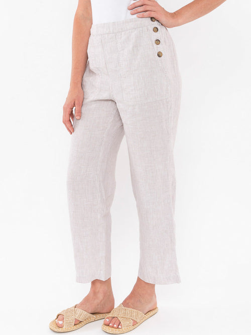 JUMP LINEN STRIPE PANT