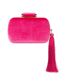 OLGA BERG MATILDA VELVET CLUTCH
