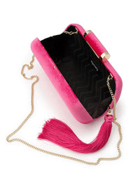 OLGA BERG MATILDA VELVET CLUTCH