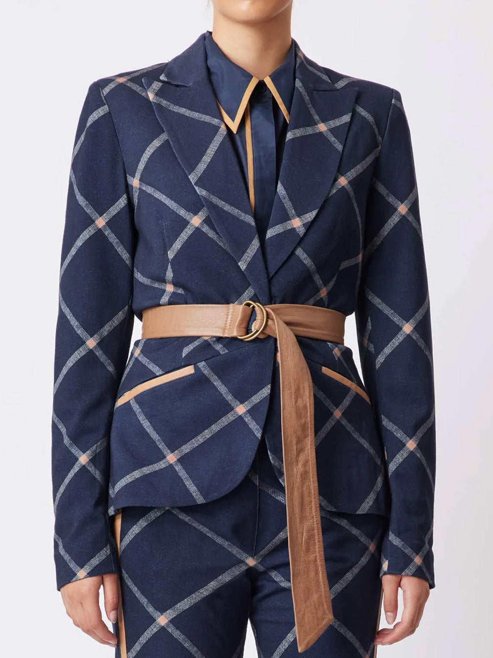 Tibi quilted combo blazer sale