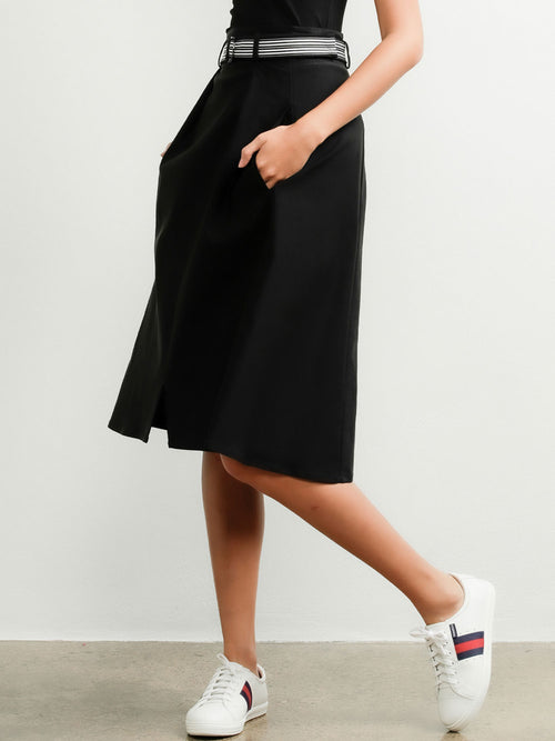 Yeltuor - SACHA DRAKE PTY LTD - Skirts - SACHA DRAKE BELTED ALINE MIDI SKIRT | 