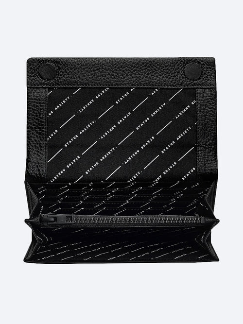 Yeltuor - STATUS ANXIETY - Accessories & Shoes - STATUS ANXIETY NEVERMIND WALLET | BLACK