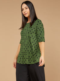 TANI MOSS ELBOW SWING TEE