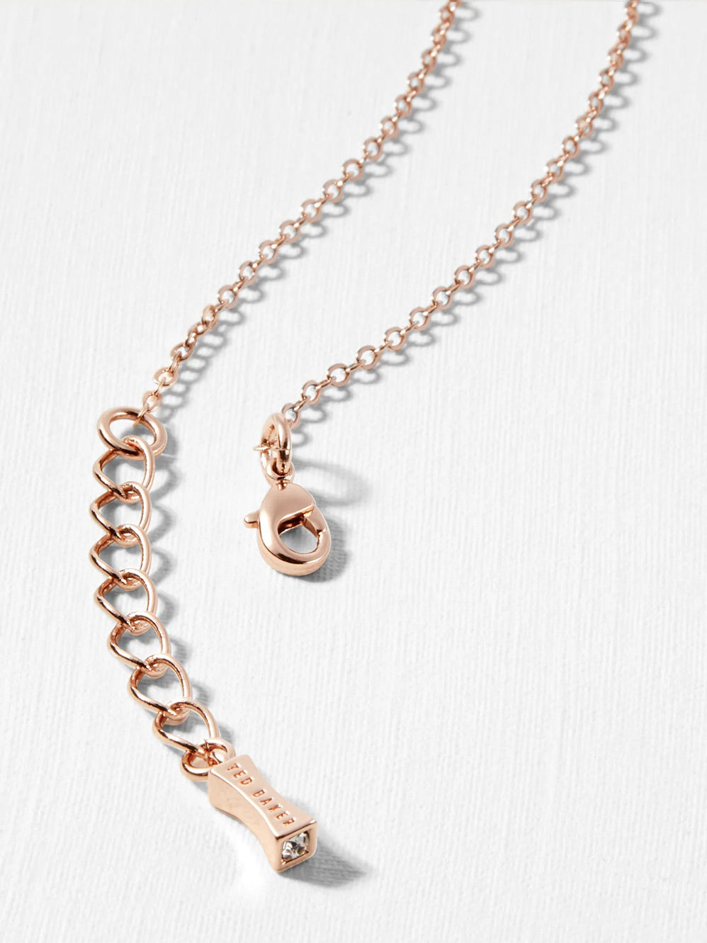 Ted Baker Talulat Twinkle Rose Gold Tone CZ Bow Necklace 53cm + 5cm -  Jewellery from Faith Jewellers UK