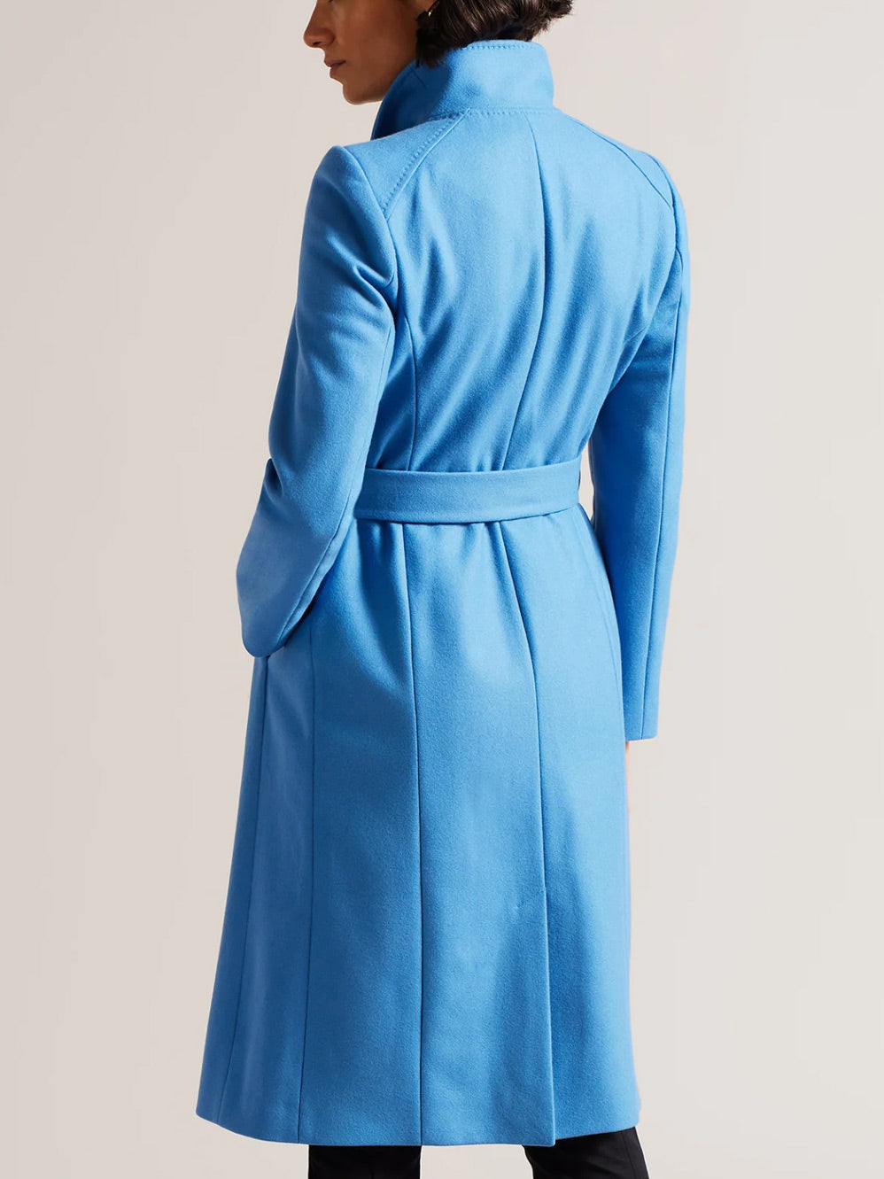 Ted baker wide collar long wool coat store