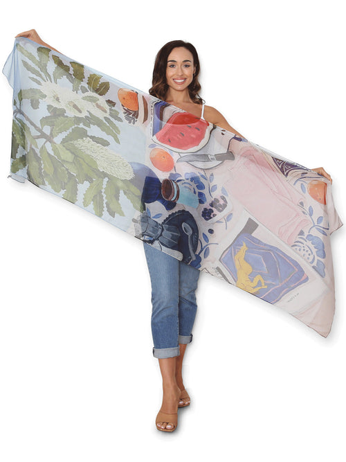 THE ARTISTS LABEL SWEET MEMORIES SILK SCARF