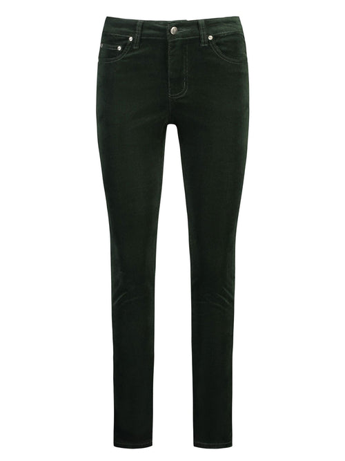 Yeltuor - VASSALLI - Pants - VASSALLI NARROW LEG FULL LENGTH CORD PANT | FOREST